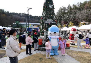 진양호공원 눈꽃축제로 즐긴 미리 크리스마스