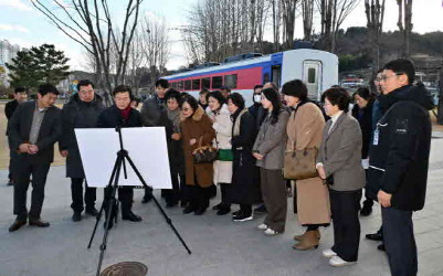 조규일시장 철도문화공원 내 사업 현장 방문/진주시